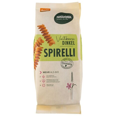 Spirelli, volkoren, spelt-, 500gr, Naturata