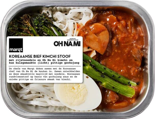 Verse maaltijd, Koreaanse beef met noodles, 450gr, Marqt - Oh Na Mi