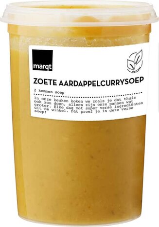 Verse zoete aardappelcurrysoep, 500ml, Marqt