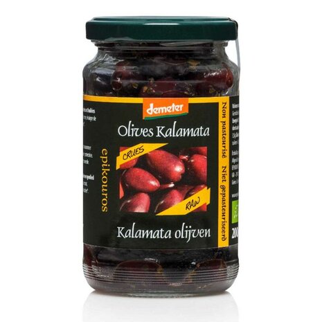 Epikouros, raw kalamtata olijven, met pit, bd, 200gr, Epikouros