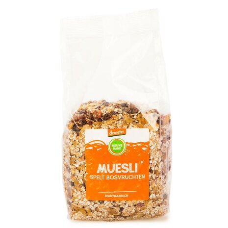 Nieuwe Band, speltmuesli bosvruchten, 500gr