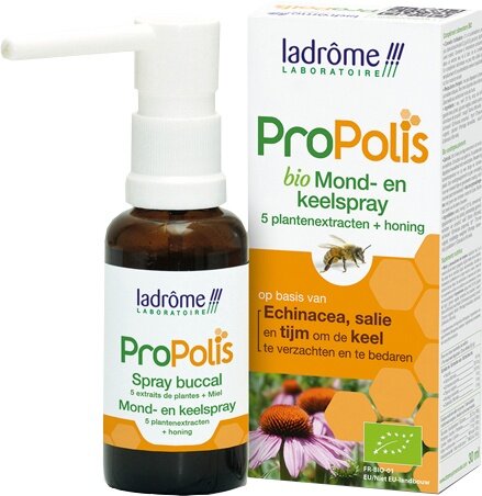 Ladr&ocirc;me Laboratoire, propolis mond- en keelspray, 30ml