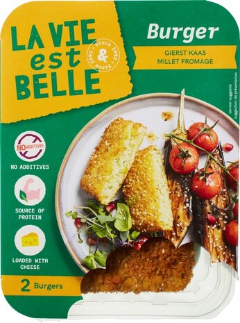 Gierst kaasburger, 220gr, La Vie Est Belle