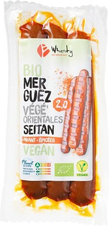 Wheaty, vegan worst Merguez 2.0, 120gr