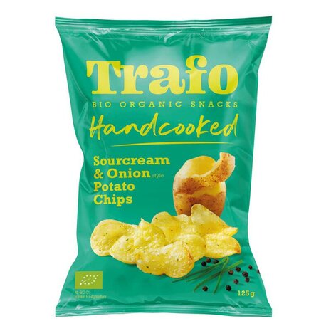 Handcooked chips, sourcream-onion, 125gr, Trafo