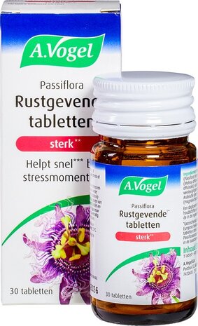A. Vogel, Passiflora rustgevende tabletten sterk, 30stuks, NIET BIO