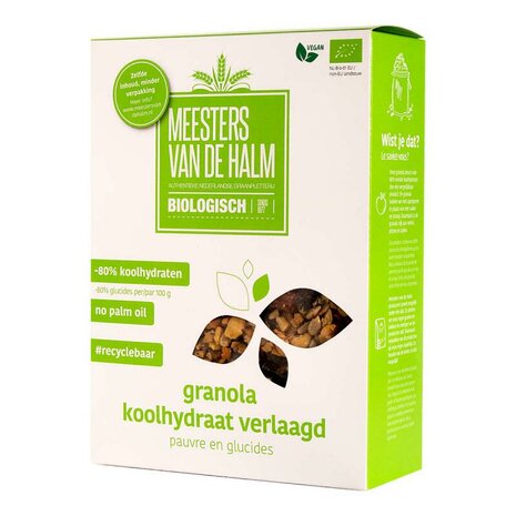 Meesters van De Halm, granola, koolhydraat verlaagd, 350gr
