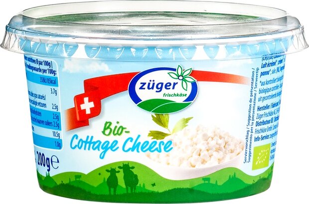 Z&uuml;ger, cottage cheese, 200gr