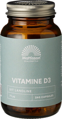 Mattisson, vitamine D3, niet bio, 60stuks