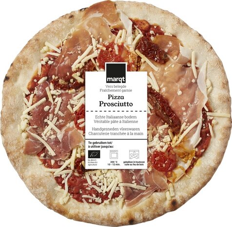Marqt, verse pizza, prosciutto, 375gr