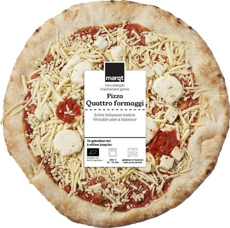 Marqt verse pizza, quattro formaggi, 378gr