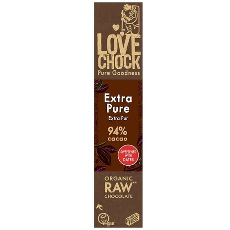 Lovechock, chocoladereep, vegan, extra pure, 40gr