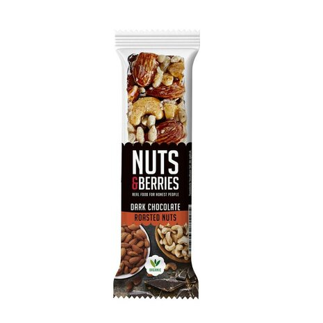 Nuts &amp; Berries, dark choco-roasted nuts, 40gr