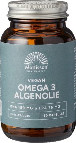 Mattisson, vegan Omega 3 algenolie capsules, niet bio, 60stuks