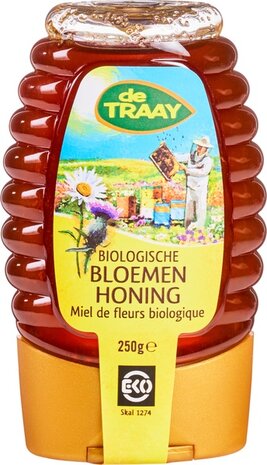 de Traay, bloemenhoning, knijpfles, 250gr