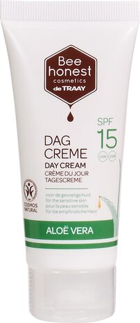 Bee Honest Cosmetics, dagcr&egrave;me alo&euml; vera SPF 15 - gevoelige huid, 50ml