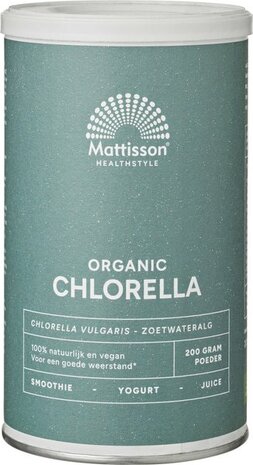 Chlorella poeder, 200gr, Mattisson
