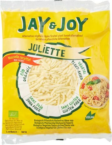 Jay &amp; Joy, plantaardig alternatief voor geraspte kaas, Juliette, 200gr