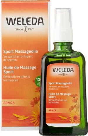 Weleda, massageolie, arnica, sport, 100ml