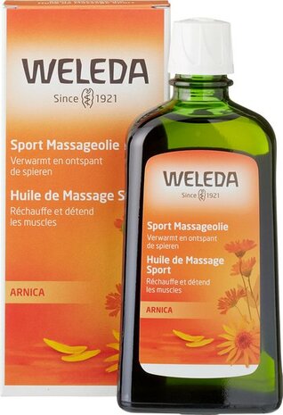 Weleda, massageolie, arnica, sport, 200ml