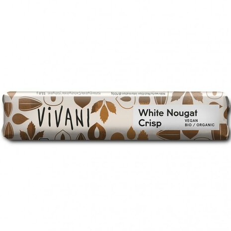 Vivani, mini reep, white nougat crisp, 35gr