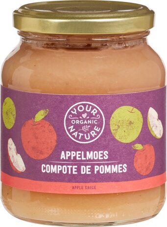 Appelmoes met rietsuiker, 360gr, Your Organic Nature