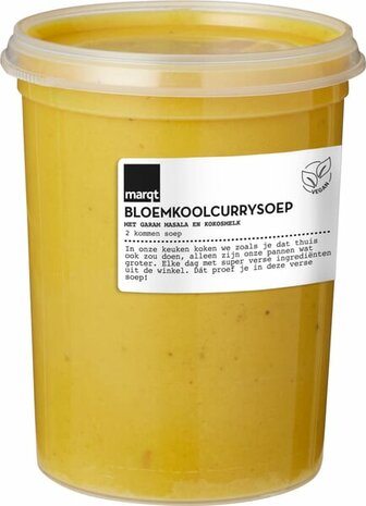 Marqt, verse soep, bloemkool-curry, 500ml