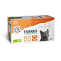 Multipack kattenvoer pat&eacute;, kip-kalkoen-rund-vis, 8x100gr, Yarrah