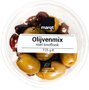 Olijvenmix met knoflook, 125 gr, Marqt