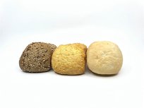 Afbakbroodjes, wit/bruin/mais, 6st, Driekant Afbakbroodjes, wit/bruin/mais, 6st, Driekant