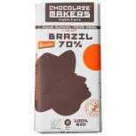 Brazil chocolade reep, puur, 70pr, met zeezout, 80gr, Chocolate Makers Brazil chocolade reep, puur, 70pr, met zeezout, 80gr, Chocolate Makers